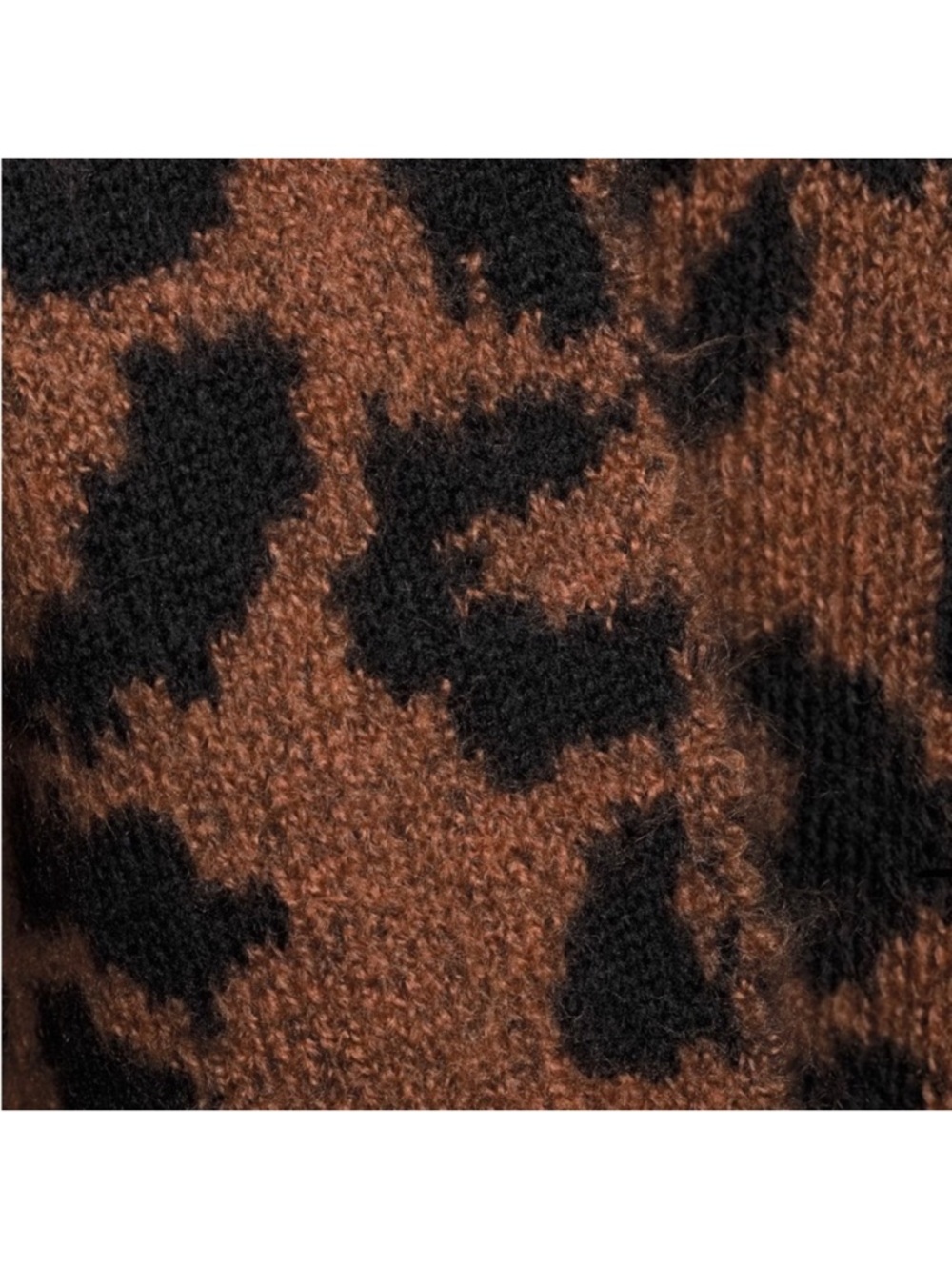 NWT Leopard Print Coatigan Sweater Size L Cozy Open Front Fall Cardigan - Picture 3 of 8
